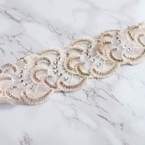 Special occasion sash in rose gold/champagne